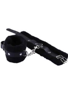Leather Plush Handcuff Bondage Gear - Image 2