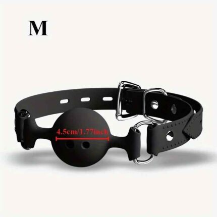 Bondage Adjustable Medium Silicone Breathable Ball Gag (Medium)